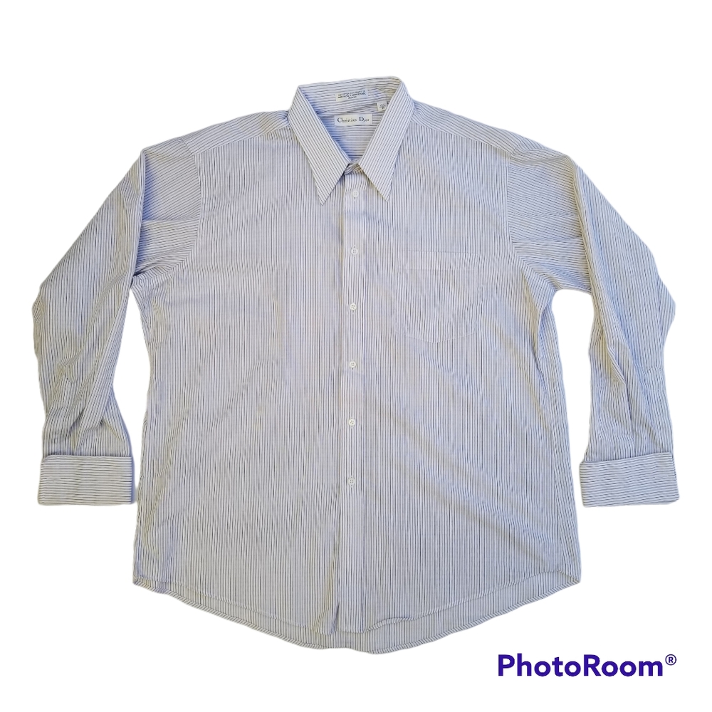 Vintage Christian Dior Stripe Dress Shirt